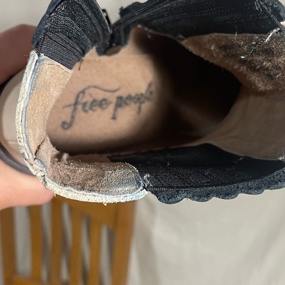 Free People James Chelsea Chunky Heel Leather Boots White EU 39 - Picture 9 of 10